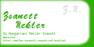 zsanett mekler business card